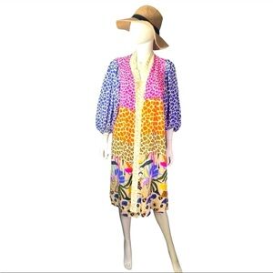 Brooke Webb for Anna & Ava Colorful Patterned Long Kimono